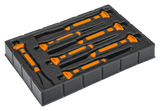 Williams 3654BMS/7 | Mixed Mason's Chisel Set with 2-Component Handle - 7 Pcs/Plastic Tray