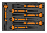 Williams 3654BMS/7 | Mixed Mason's Chisel Set with 2-Component Handle - 7 Pcs/Plastic Tray