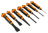 Williams 3654BMS/7 | Mixed Mason's Chisel Set with 2-Component Handle - 7 Pcs/Plastic Tray
