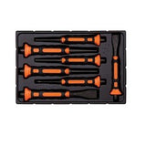 Williams 3654BMS/7 | Mixed Mason's Chisel Set with 2-Component Handle - 7 Pcs/Plastic Tray