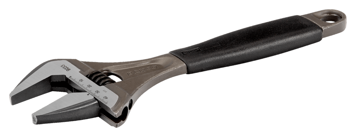 Williams 9031 R US | ERGO 32 mm Central Nut Wide Opening Jaw Adjustable Wrench with Rubber Handle and Phosphate Finish 170 mm