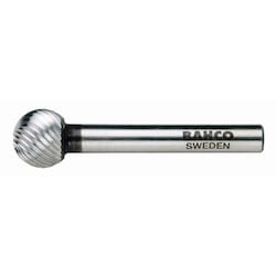 Williams BAHHSGD0807M | High Speed Steel Rotary Burrs Spherical 1/4 Medium Toothing