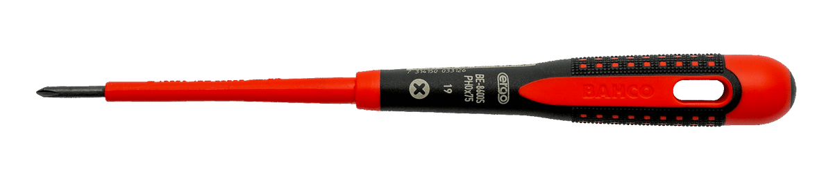 Williams BE-8630S | Bahco BE-8630S - ERGO VDE Insulated Phillips Screwdriver with 3-Component Handle PH3 x 36 mm x 150 mm