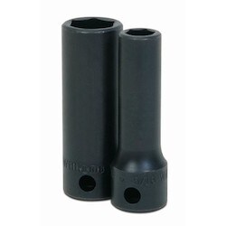 Williams JHW12-612 | 3/8" Drive Deep Impact Socket 6-Point 3/8", Black Industrial Finish