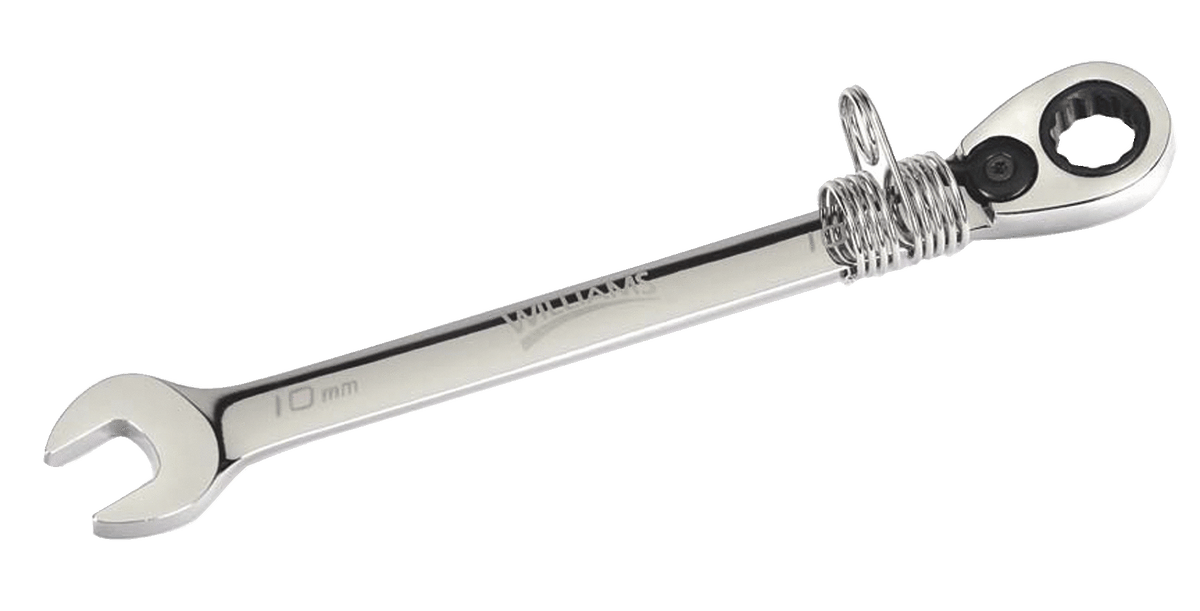 Williams JHW1215MRCTH | Reversible Ratcheting Combination Wrench, 15 mm with Safety Coil
