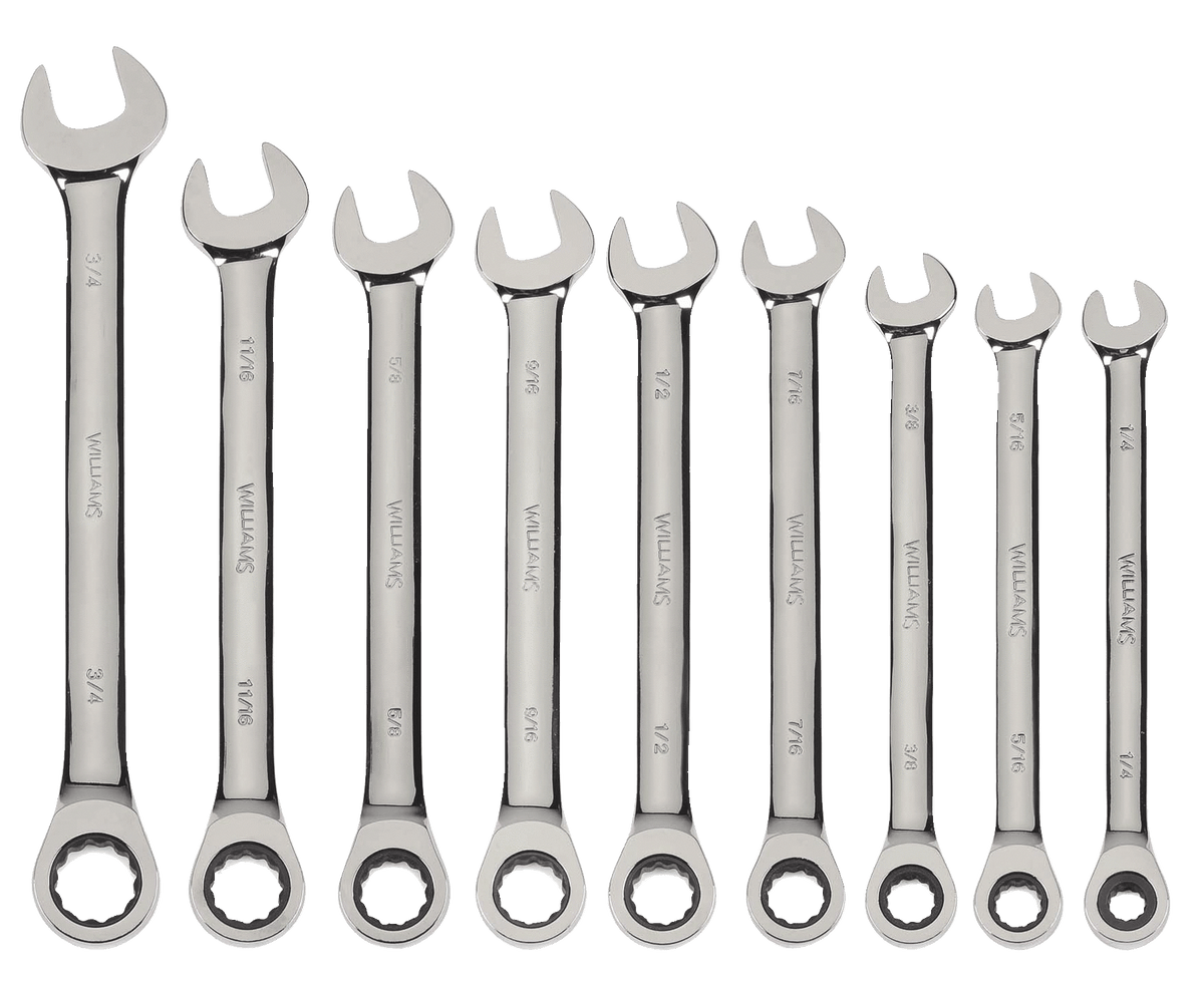 Williams JHW1224NRC | 3/4 - Combination Ratcheting Wrench, 12 Point, High Polish Chrome Finish