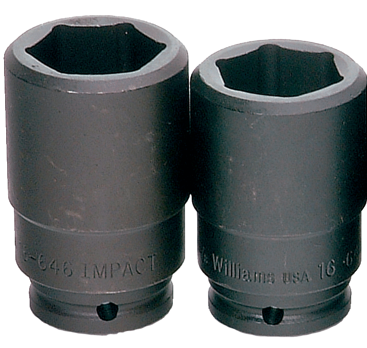 Williams JHW16-636 | 3/4" Drive Deep Impact Socket 6-Point 1-1/8", Black Industrial Finish