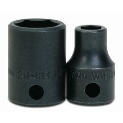 Williams JHW2M-611 | 3/8" Drive Shallow Impact Socket 6-Point 11 mm, Black Industrial Finish