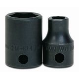 Williams JHW2M-619 | 3/8" Drive Shallow Impact Socket 6-Point 19 mm, Black Industrial Finish