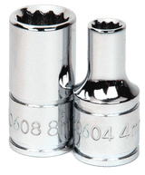 Williams JHW30604A | 1/4 Drive Shallow Socket, High Polished Chrome Finish, 12 Point, Metric, 4