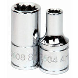 Williams JHW30614A | 1/4 Drive Shallow Socket, High Polished Chrome Finish, 12 Point, Metric, 14