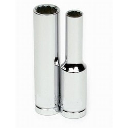 Williams JHW30804 | 1/4 Drive Deep Socket, High Polished Chrome Finish, 12 Point 4 mm