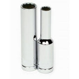 Williams JHW30855 | 1/4 Drive Deep Socket, High Polished Chrome Finish, 12 Point 5.5 mm