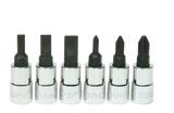 Williams JHW30906 | 1/4 Drive Screwdriver Bit Socket, High Polished Chrome Finish, Set, 6 Pieces