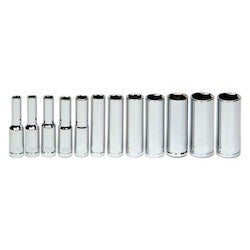 Williams JHW30939 | 1/4" Drive Deep Socket Set 6 Point 12 Piece