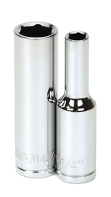 Williams JHW31324 | 3/8 Drive Deep Socket, High Polished Chrome Finish, 6 Point 3/4