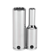 Williams JHW31418-TH | 3/8 Drive Deep Socket 12 Point 9/16" with 4 Hole Solution