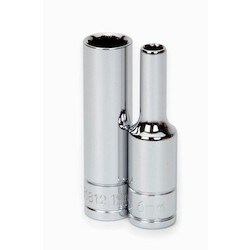 Williams JHW31807 | 3/8 Drive 7 mm Deep 12 Point Socket, High Polished Chrome Finish,