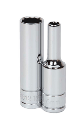 Williams JHW31807 | 3/8 Drive 7 mm Deep 12 Point Socket, High Polished Chrome Finish,