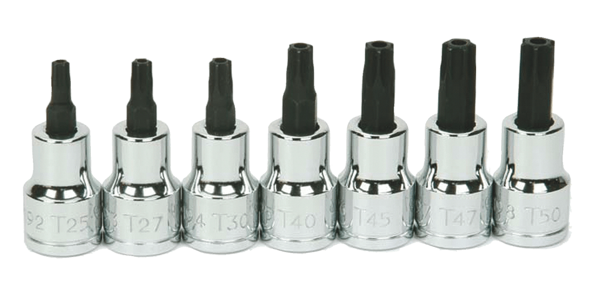 Williams JHW31912 | 3/8 Drive Tamper-Resistant Torx Bit Socket Set, 7 Pieces