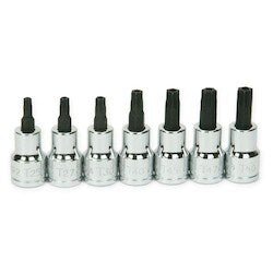 Williams JHW31912 | 3/8 Drive Tamper-Resistant Torx Bit Socket Set, 7 Pieces