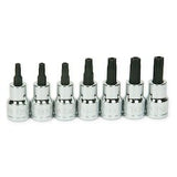 Williams JHW31912 | 3/8 Drive Tamper-Resistant Torx Bit Socket Set, 7 Pieces