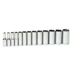 Williams JHW31928 | 3/8 Drive Deep Socket, 12 Point, 13 Piece Set