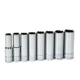 Williams JHW31934 | 3/8 Drive Deep Socket Set, 12 Point, Metric, 8 Pieces