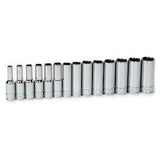 Williams JHW31936 | 3/8 Drive Deep Socket Set, 12 Point, Metric, 14 Pieces