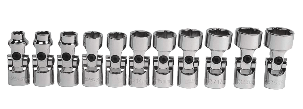 Williams JHW31939 | 3/8' Drive Universal Socket, 6 Point, Metric, 7 Piece