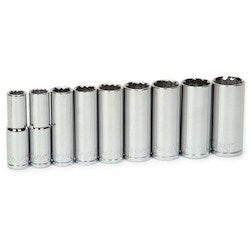 Williams JHW32926 | 1/2 Drive Deep Socket, 12 Point, 9 Pieces