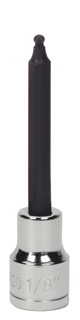 Williams JHW35135 | 3/8 Drive Ball Hex Long Bit Socket, High Polished Chrome Finish 1/4