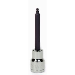 Williams JHW35135 | 3/8 Drive Ball Hex Long Bit Socket, High Polished Chrome Finish 1/4
