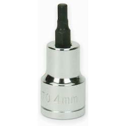 Williams JHW35170 | 3/8 Drive 4 mm Hex Bit Socket, High Polished Chrome Finish
