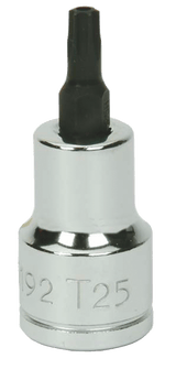 Williams JHW35195 | 3/8 Drive Tamper Resistant Torx Bit Socket, High Polished Chrome Finish T40