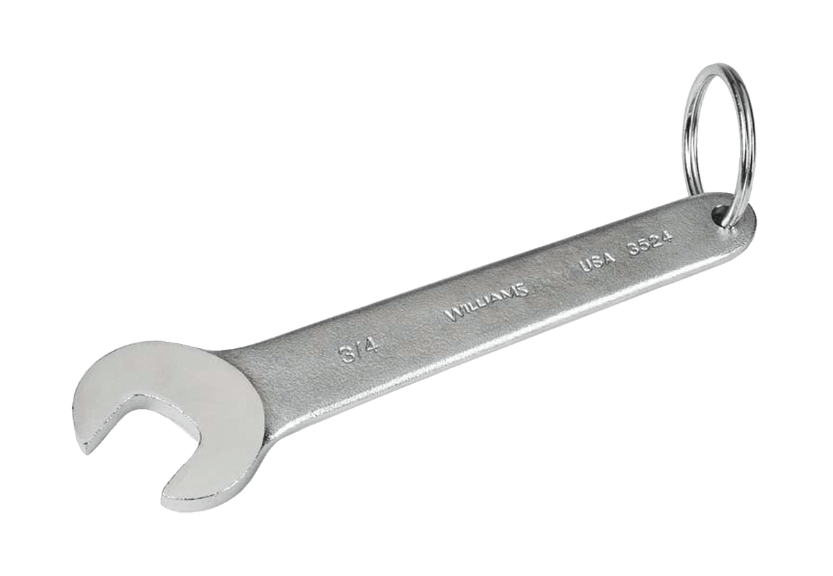 Williams JHW3544 | 30° Service Wrench, Satin Chrome Finish, 1-3/8