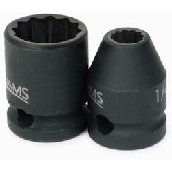 Williams JHW35314 | 3/8 Drive 7/16 Shallow Impact Socket 12 Point, Black Industrial Finish