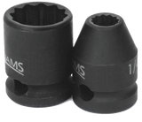 Williams JHW35326 | 3/8 Drive 13/16 Shallow Impact Socket 12 Point, Black Industrial Finish
