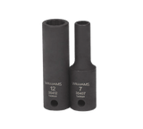 Williams JHW35418 | 3/8 Drive 18 mm Deep Impact Socket 12 Point, Black Industrial Finish