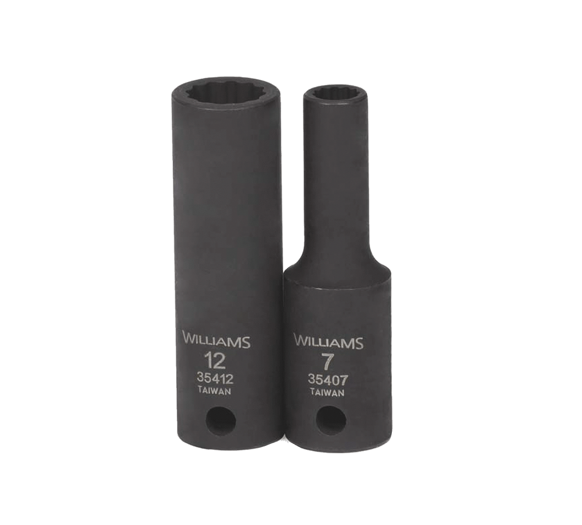 Williams JHW35419 | 3/8 Drive 19 mm Deep Impact Socket 12 Point, Black Industrial Finish
