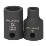 Williams JHW36609 | 3/8 Drive 9 mm Shallow Impact Socket 12 Point, Black Industrial Finish