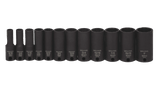 Williams JHW36922 | 3/8 Drive Deep Impact Socket Set, 12 Point, SAE, 12 Pieces, Black Industrial Finish