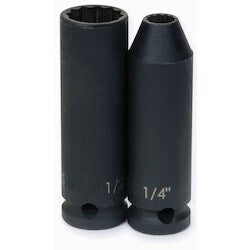 Williams JHW36922 | 3/8 Drive Deep Impact Socket Set, 12 Point, SAE, 12 Pieces, Black Industrial Finish