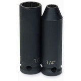 Williams JHW36922 | 3/8 Drive Deep Impact Socket Set, 12 Point, SAE, 12 Pieces, Black Industrial Finish