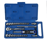 Williams JHW50661A | 27 Piece 1/4 Drive Socket and Drive Tool Set, SAE & Metric, 6 Point