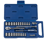 Williams JHW50672A | 27 Piece 1/4 Drive Socket and Drive Tool Set, SAE & Metric, 12 Point