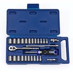 Williams JHW50672A | 27 Piece 1/4 Drive Socket and Drive Tool Set, SAE & Metric, 12 Point