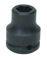 Williams JHW6M-619A | 3/4" Drive Shallow Impact Socket 6-Point 19M, Black Industrial Finish