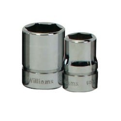 Williams JHWB-616 | 3/8 Drive Shallow Socket, High Polished Chrome Finish, 6 Point, 1/2