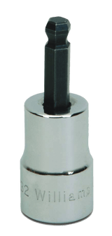 Williams JHWBA-5HBA | 3/8 Drive Ball Hex Bit Socket, High Polished Chrome Finish 5/32